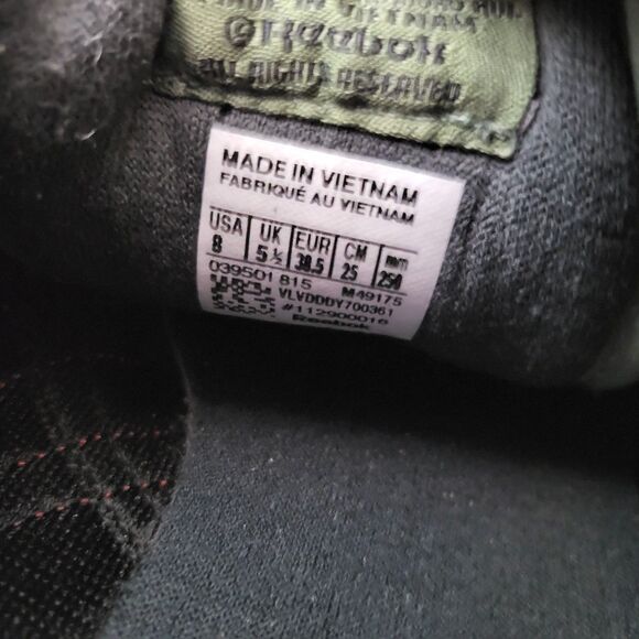 REEBOK Classic Sneakers Womens 8 Green Red Suede Canvas Low Profile - Picture 10 of 10